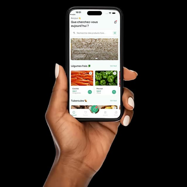 Application mobile Missou - commande de produits maraîchers en Côte d'Ivoire en 4 étapes simples