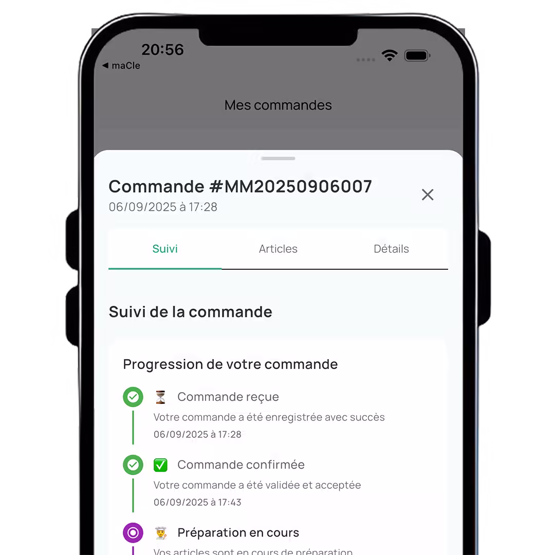 Suivi commande en temps réel Missou - livraison produits maraîchers Côte d'Ivoire